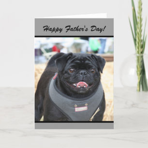 Feliz Día del Padre tarjeta de bienvenida de perro