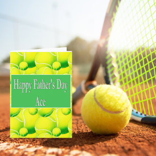 ¡Feliz Día del Padre! Tarjeta de bolas de tenis