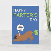 Feliz Día del Padre Tarjeta de broma de Bulldog Fr