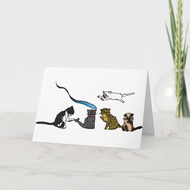 Feliz Día del Padre Tarjeta de felicitación Kitty (Anverso)