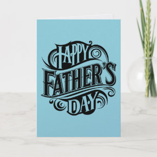 Feliz Día del Padre Tarjeta de Felitación Azul