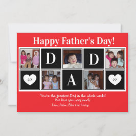 Feliz Día del Padre Tarjeta de Felitación Plana Ro