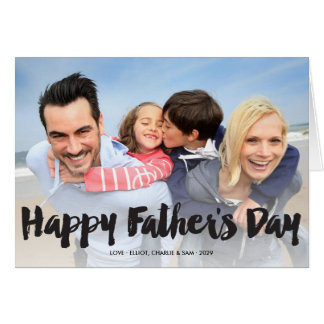 Feliz Día del Padre Tarjeta de Foto con Letra Bold