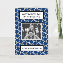 Feliz Día del Padre, tarjeta de foto familiar