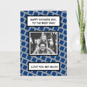 Feliz Día del Padre, tarjeta de foto familiar