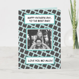 Feliz Día del Padre, tarjeta de foto familiar