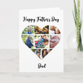 Feliz Día del Padre, tarjeta de fotos con forma de