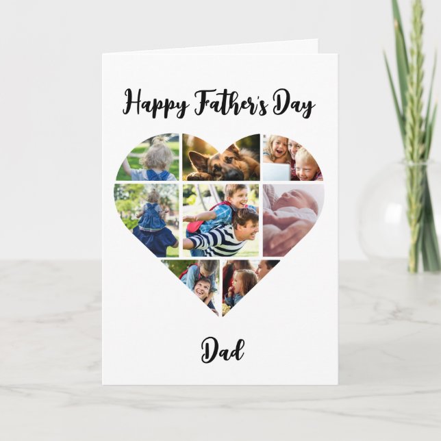 Feliz Día del Padre, tarjeta de fotos con forma de (Anverso)