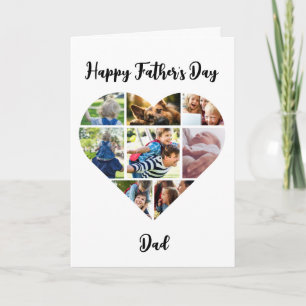 Feliz Día del Padre, tarjeta de fotos con forma de
