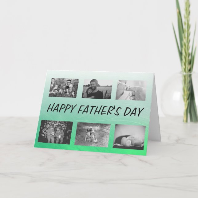 Feliz Día del Padre, tarjeta de fotos personalizad (Anverso)