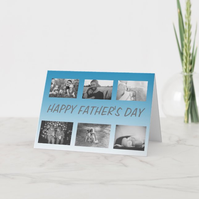 Feliz Día del Padre, tarjeta de fotos personalizad (Anverso)