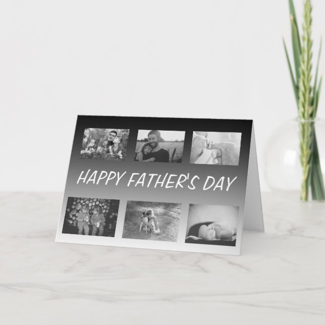 Feliz Día del Padre, tarjeta de fotos personalizad (Anverso)