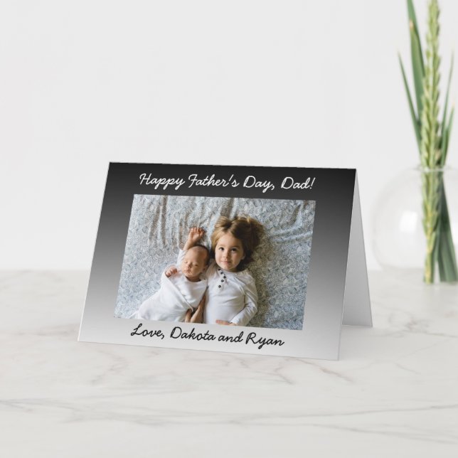 Feliz Día del Padre tarjeta de fotos personalizada (Anverso)