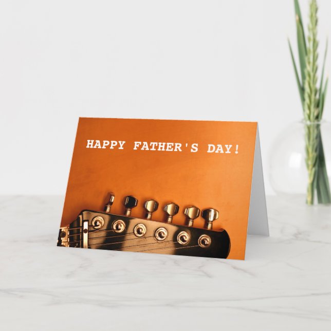 Feliz Día del Padre Tarjeta de Guitarra (Anverso)