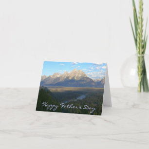 Feliz Día del Padre Tarjeta de las Montañas Jackso
