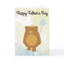 Feliz Día del Padre - Tarjeta de oso de papá