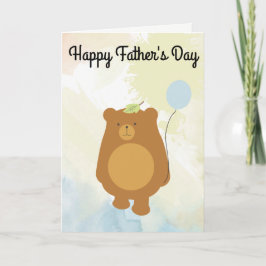 Feliz Día del Padre - Tarjeta de oso de papá