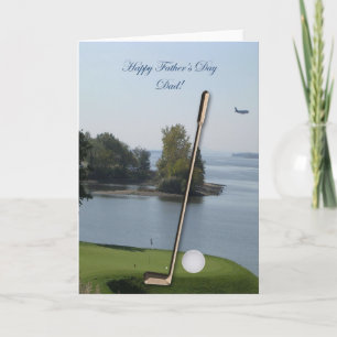 Feliz Día del Padre, tarjeta de papá de golf