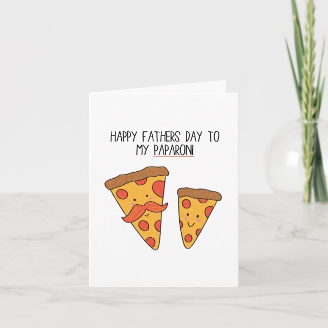 Feliz Día del Padre Tarjeta de Pizza Punny para Pa (Anverso)