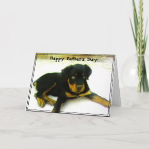Feliz Día del Padre Tarjeta de saludo de cachorro