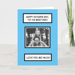 Feliz Día del Padre, tarjeta fotográfica familiar