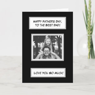 Feliz Día del Padre, tarjeta fotográfica familiar