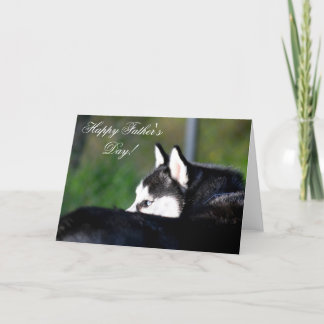 Feliz Día del Padre, tarjeta siberiana de bienveni