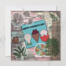 Feliz Día del Padre/Una tarjeta de saludo plana