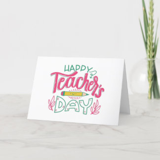 Feliz Día del Profesor Follado Tarjeta de agradeci