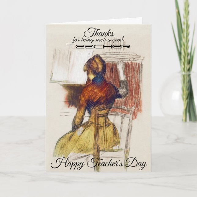 Feliz Día del Profesor - Tarjeta de felicitación d (Anverso)