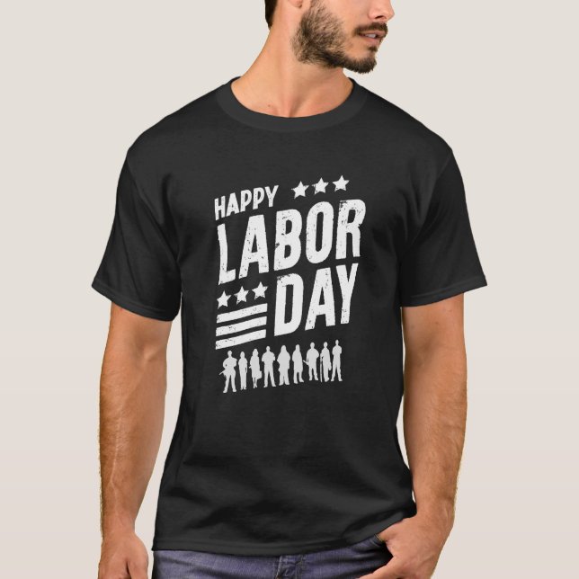 FELIZ DÍA DEL TRABAJO EN CAMISETA CLÁSICA (Anverso)