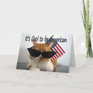 Feliz Día del Trabajo Gato Genial con Tarjeta de F
