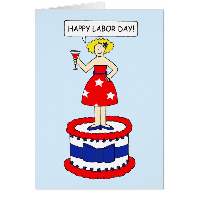 Feliz Día del Trabajo, Personalizado dama en un pa (Frente)