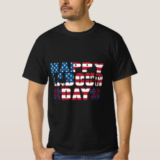 Feliz Día del Trabajo regalo camiseta con bandera