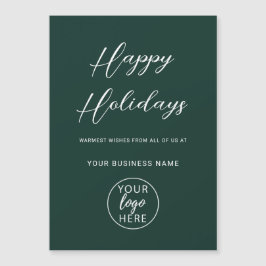 Feliz día festivo logotipo de negocios tarjeta mag