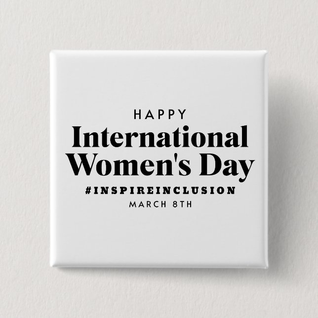 Feliz Día Internacional de la Mujer | Botón 8 de M (Anverso)