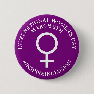 Feliz Día Internacional de la Mujer   Botón 8 de M