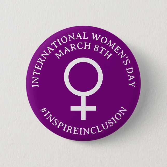 Feliz Día Internacional de la Mujer | Botón 8 de M (Anverso)