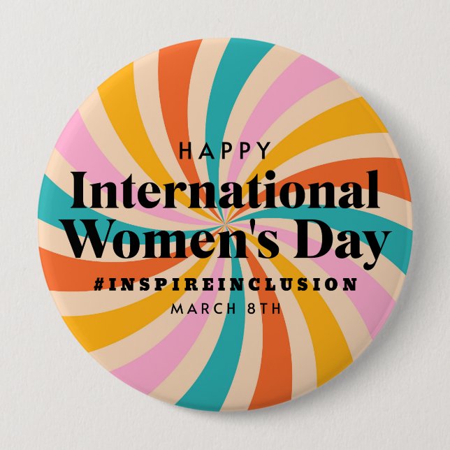 Feliz Día Internacional de la Mujer | Botón 8 de M (Anverso)