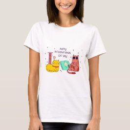 Feliz Día Internacional del Gato Camiseta de Amant