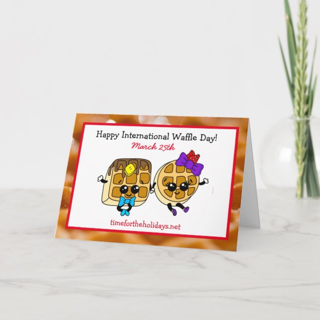 Feliz Día Internacional del Waffle + Tarjeta de Re (Anverso)