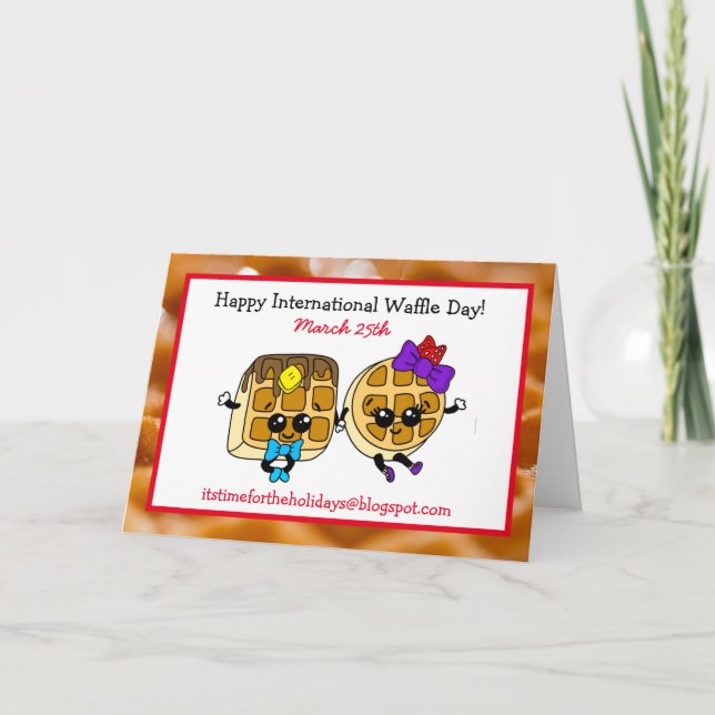 Feliz Día Internacional del Waffle + Tarjeta de Re (Anverso)