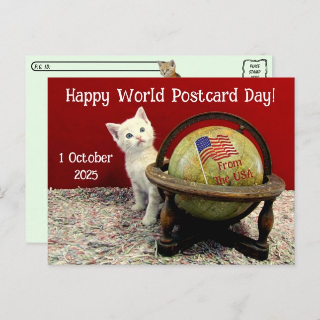 Feliz Día Mundial De La Postales Con Tuffy McStuff (Anverso / Reverso)