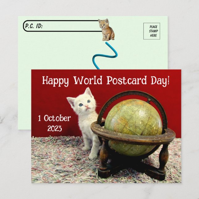Feliz Día Mundial De La Postales De Tuffy McStuff  (Anverso / Reverso)
