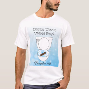 Feliz Día Mundial del Toilet Graciosa Camisa de Na
