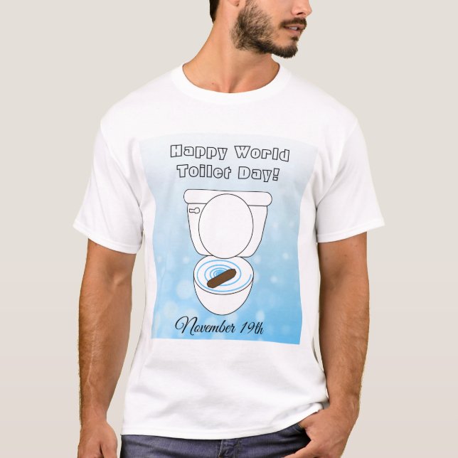 Feliz Día Mundial del Toilet Graciosa Camisa de Na (Anverso)