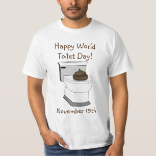 Feliz Día Mundial del Toilet Graciosa Camisa de Na