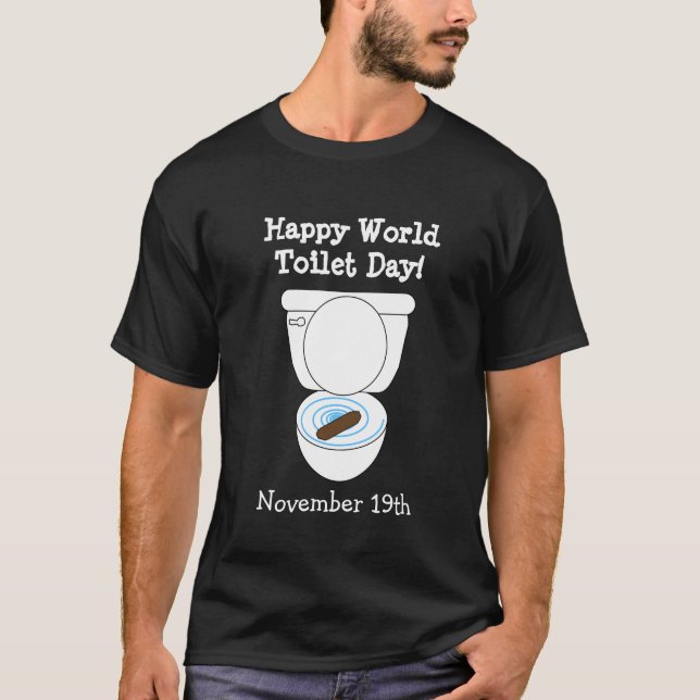 Feliz Día Mundial del Toilet Graciosa Camisa de Na (Anverso)