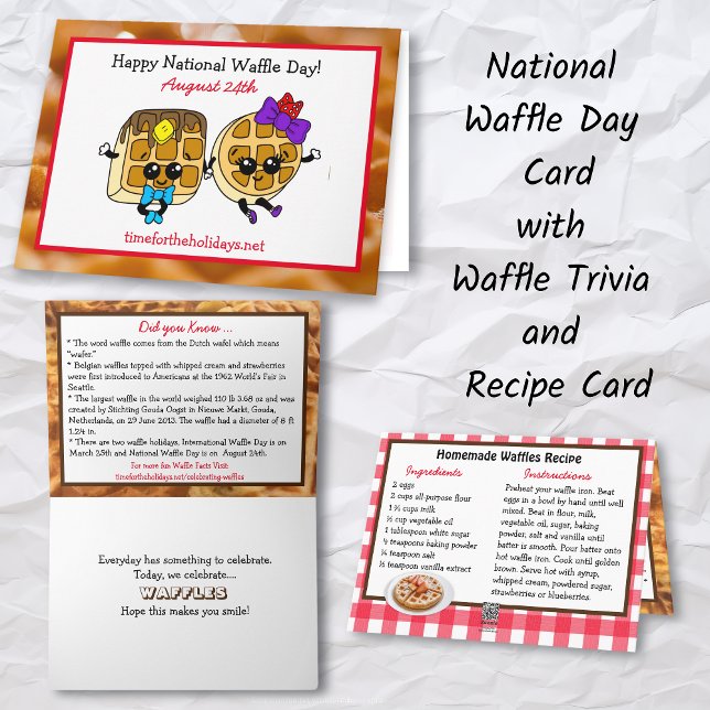 Feliz Día Nacional de Waffle + Tarjeta de Receta (Subido por el creador)