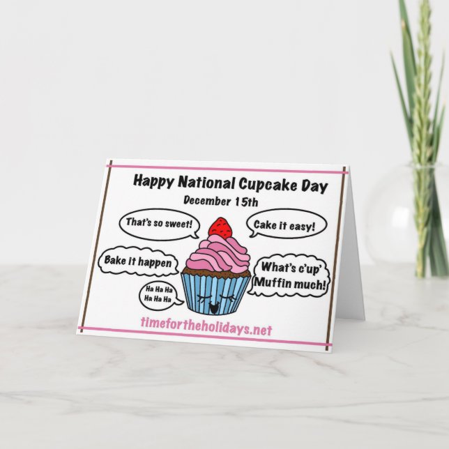 Feliz Día Nacional del Cupcake - Tarjeta de Receta (Anverso)